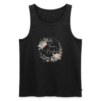 Team Bride - Men's Premium Organic Tank Top - black - Front - Michal (187cm)