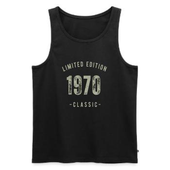 Classique 1970 - Débardeur bio Premium Homme - noir - Devant - Michal (187cm)