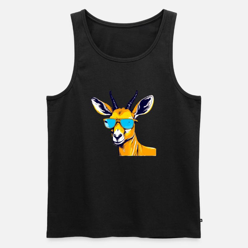 Loka der Impala - Männer Premium Bio Tank Top - Schwarz