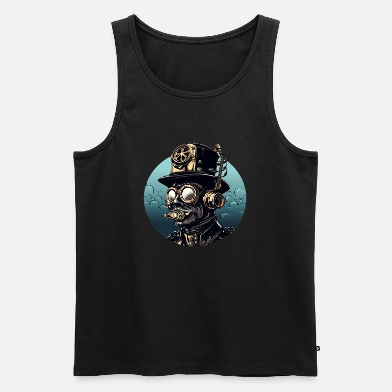 Tauchen 1820 - Männer Premium Bio Tank Top - Schwarz