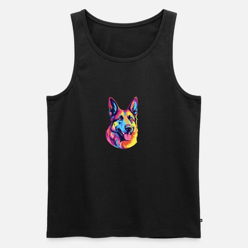 Schäferhund - Männer Premium Bio Tank Top - Schwarz
