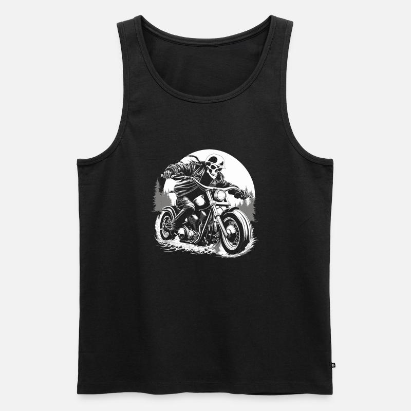 Fahrt mit dem Mond - Männer Premium Bio Tank Top - Schwarz