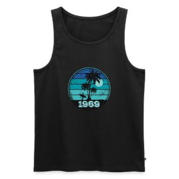 Vintage 1969 - Männer Premium Bio Tank Top - Schwarz - Vorne - Michal (187cm)