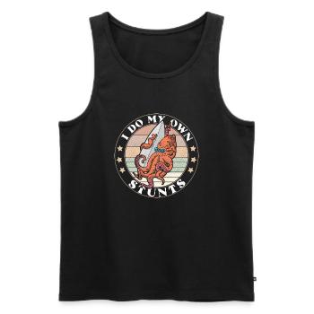 Surfing Octopus Water Sports Squid Surfing - Men's Premium Organic Tank Top - black - Front - Michal (187cm)