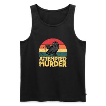 Attempted Murder Of Crows Funny Bird Lover - Männer Premium Bio Tank Top - Schwarz - Vorne - AI Model Male 178 light (178cm)