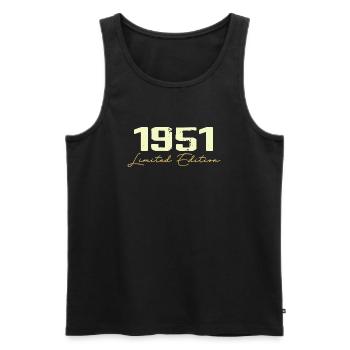 1951 Édition Limitée - 1951 Cadeau D'anniversaire - Débardeur bio Premium Homme - noir - Devant - Michal (187cm)