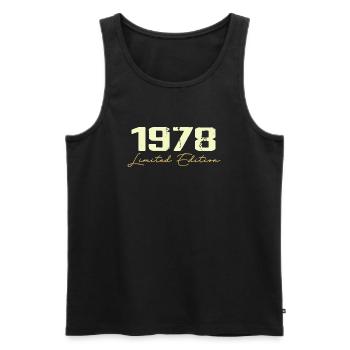 1978 Limited Edition - 1978 Birthday Gift - Men's Premium Organic Tank Top - black - Front - Michal (187cm)