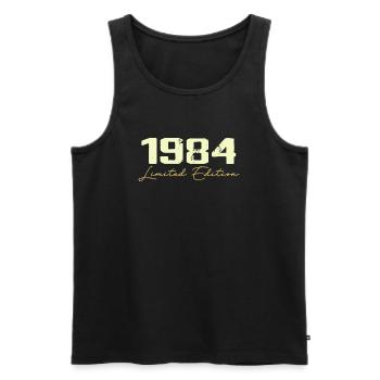 1984 Édition Limitée - 1984 Cadeau D'anniversaire - Débardeur bio Premium Homme - noir - Devant - Michal (187cm)