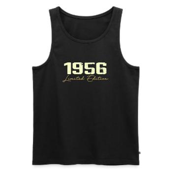 1956 Édition Limitée - 1956 Cadeau D'anniversaire - Débardeur bio Premium Homme - noir - Devant - Michal (187cm)