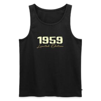 1959 Édition Limitée - 1959 Cadeau D'anniversaire - Débardeur bio Premium Homme - noir - Devant - Michal (187cm)