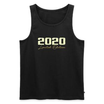 2020 Édition Limitée - 2020 Cadeau D'anniversaire - Débardeur bio Premium Homme - noir - Devant - Michal (187cm)