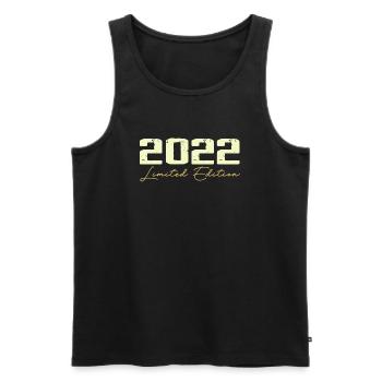 2022 Édition Limitée - 2022 Cadeau D'anniversaire - Débardeur bio Premium Homme - noir - Devant - Michal (187cm)