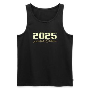 2025 Édition Limitée - 2025 Cadeau D'anniversaire - Débardeur bio Premium Homme - noir - Devant - Michal (187cm)