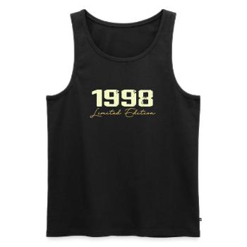 1998 Édition Limitée - 1998 Cadeau D'anniversaire - Débardeur bio Premium Homme - noir - Devant - Michal (187cm)
