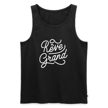 Rêve grand - Débardeur bio Premium Homme - noir - Devant - Michal (187cm)