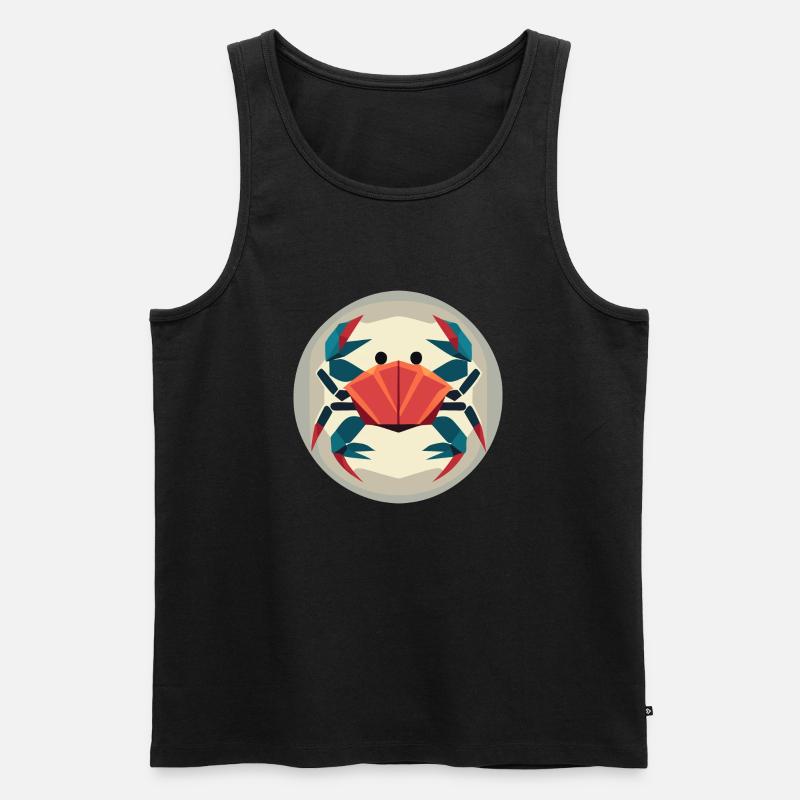 Tierkreiszeichen-Krabbe - Männer Premium Bio Tank Top - Schwarz