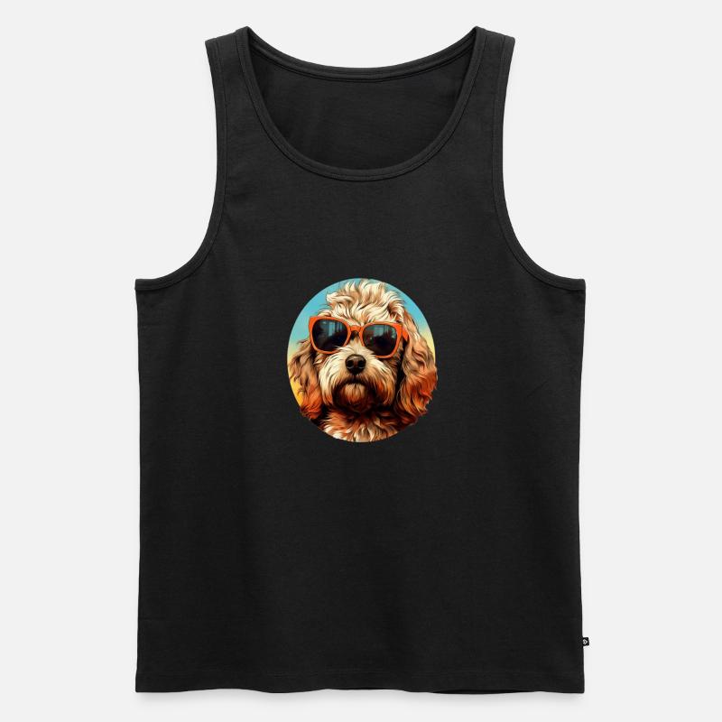 Cockapoo Cool - Cockapoo Dog - Men's Premium Organic Tank Top - black