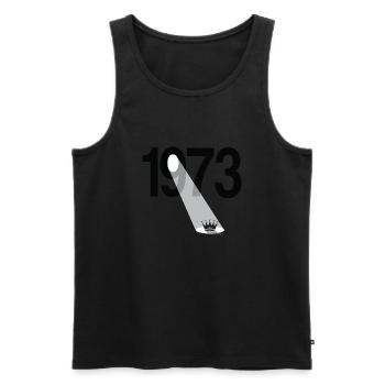 1973 Vintage - Männer Premium Bio Tank Top - Schwarz - Vorne - Michal (187cm)