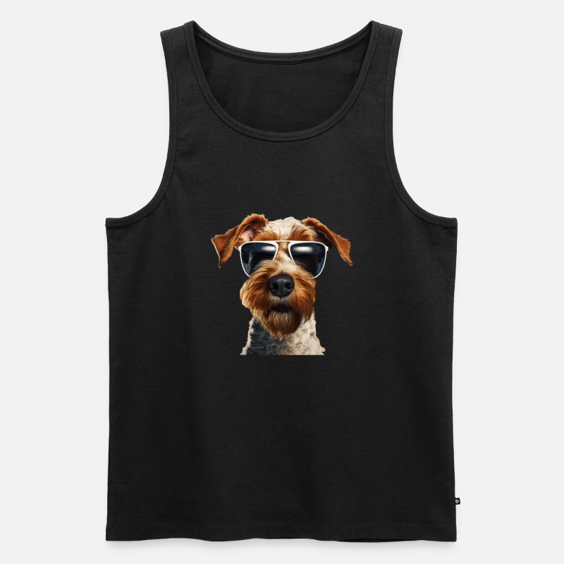 Foxterrier Cool - Foxterrier - Männer Premium Bio Tank Top - Schwarz