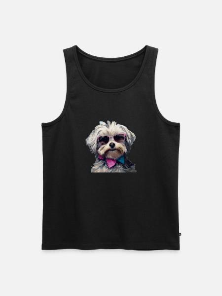 Havanese Cool - Havanese Dog - Men's Premium Organic Tank Top - black