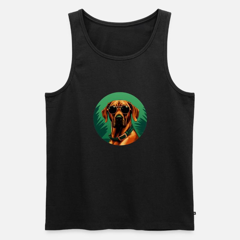 Rhodesian Ridgeback Cool - Rhodesian Ridgeback - Männer Premium Bio Tank Top - Schwarz