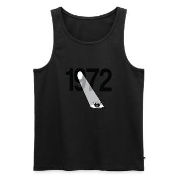 Vintage 1972 - Männer Premium Bio Tank Top - Schwarz - Vorne - Michal (187cm)
