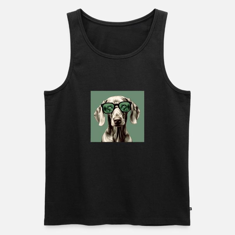 Braque de Weimar Cool - Braque de Weimar - Débardeur bio Premium Homme - noir