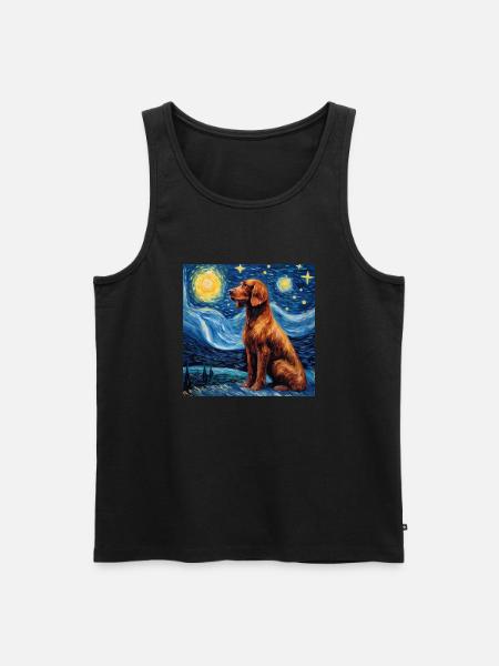 Irish Red Setter Starry Night - Men's Premium Organic Tank Top - black