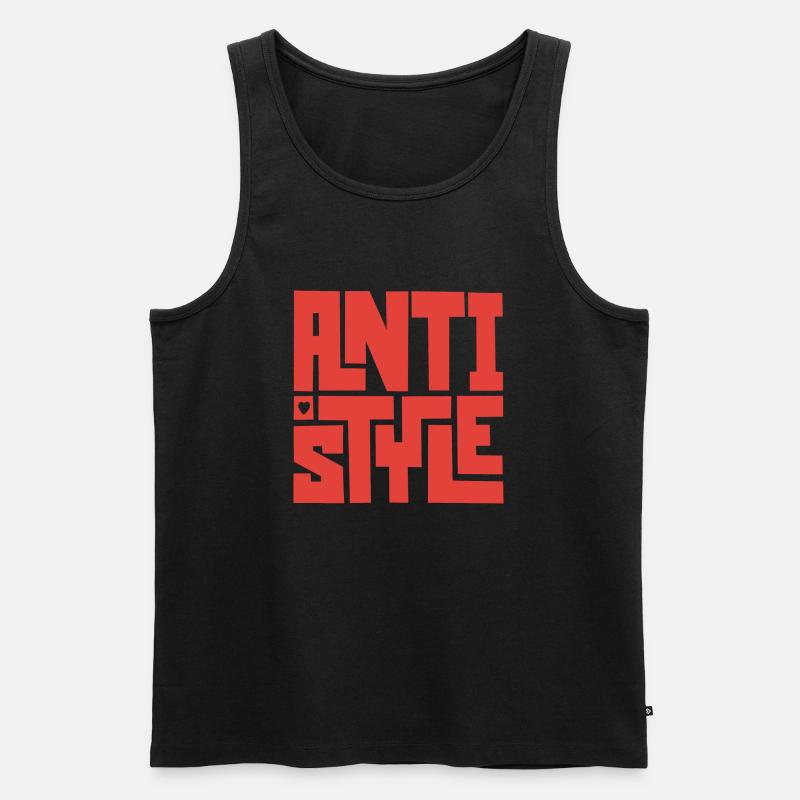 AntiStyle - Männer Premium Bio Tank Top - Schwarz