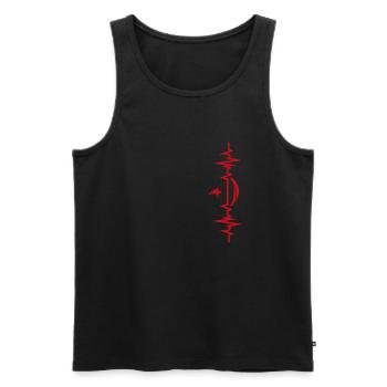 Paragliding heartbeat - Men's Premium Organic Tank Top - black - Front - Michal (187cm)