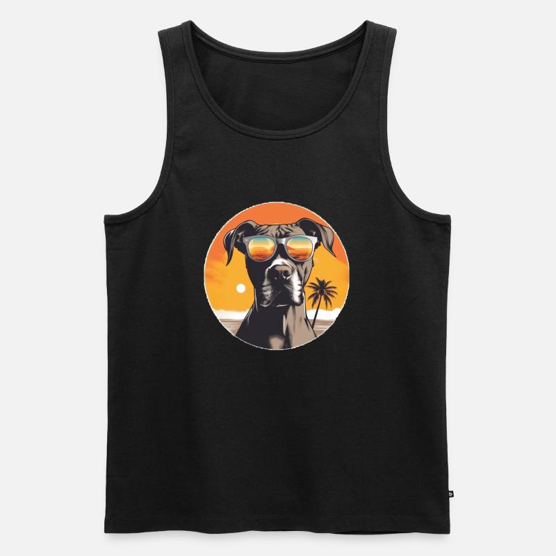 Boxer - Männer Premium Bio Tank Top - Schwarz