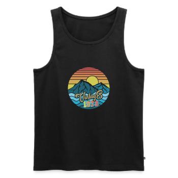 1973 Vintage - Männer Premium Bio Tank Top - Schwarz - Vorne - Michal (187cm)