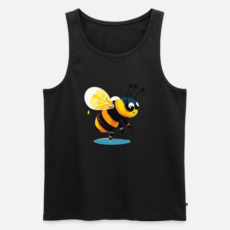 Biene - Männer Premium Bio Tank Top - Schwarz