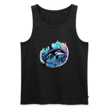 Orque pour les fans d’animaux marins, cadeau de vacances baleine - Débardeur bio Premium Homme - noir - Devant - AI Model Male 178 light (178cm)
