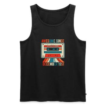 December 1951 - Awesome since December 1951 - Men's Premium Organic Tank Top - black - Front - Michal (187cm)