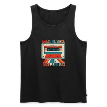 December 1953 - Awesome Since December 1953 - Men's Premium Organic Tank Top - black - Front - Michal (187cm)