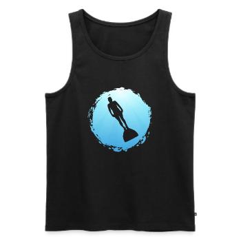 Deep Sea Diving Aquatic Sports Apnoe Diver - Männer Premium Bio Tank Top - Schwarz - Vorne - Michal (187cm)