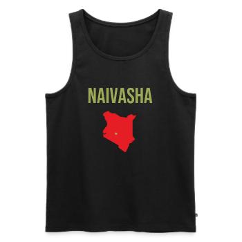 Naivasha Souvenir - Débardeur bio Premium Homme - noir - Devant - Michal (187cm)