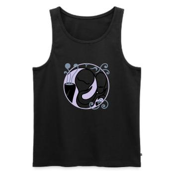 Read in the coffee grounds. Magical moment & enjoyment - Men's Premium Organic Tank Top - black - Front - AI Model Male 178 light (178cm)