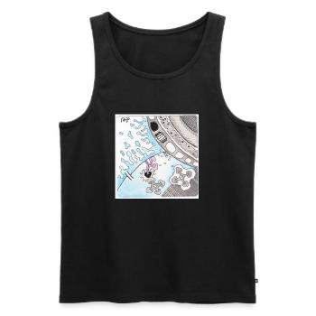 Wirrwarr 16 - Männer Premium Bio Tank Top - Schwarz - Vorne - AI Model Male 178 light (178cm)