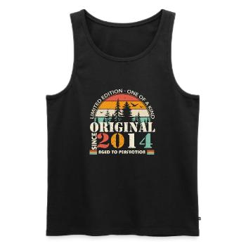 2014: Vintage Legend for the 10th Anniversary - Men's Premium Organic Tank Top - black - Front - Michal (187cm)