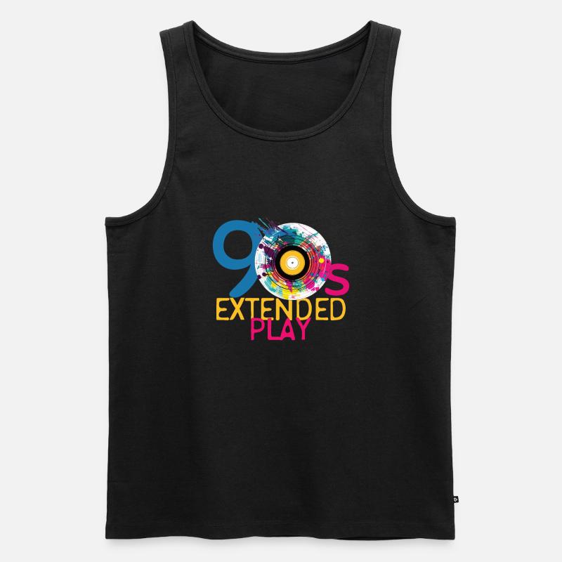 90er Extended Play - Männer Premium Bio Tank Top - Schwarz