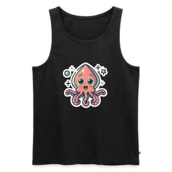 Tintenfisch-Liebhaber - Männer Premium Bio Tank Top - Schwarz - Vorne - AI Model Male 178 light (178cm)