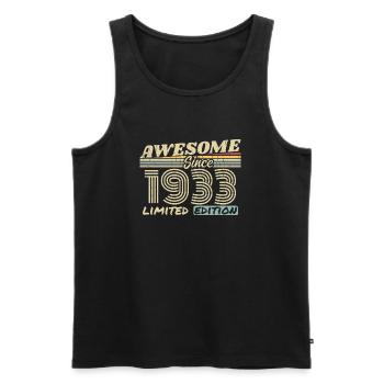 Vintage 1933 Retro - 1933 Geburtstagsgeschenk - Männer Premium Bio Tank Top - Schwarz - Vorne - Michal (187cm)