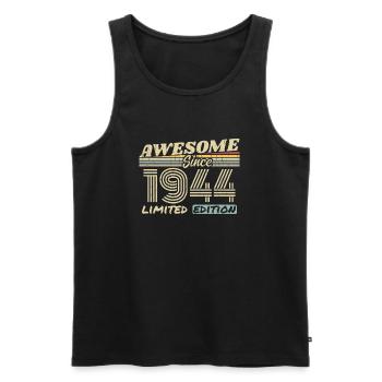 Vintage 1944 Rétro - Cadeau D’anniversaire 1944 - Débardeur bio Premium Homme - noir - Devant - Michal (187cm)