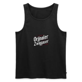 Original Zwiggaauer Zwickau Home Pride - Men's Premium Organic Tank Top - black - Front - Michal (187cm)