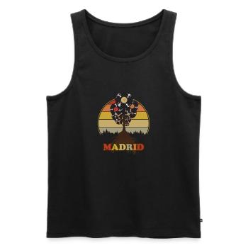 Madrid - Men's Premium Organic Tank Top - black - Front - AI Model Male 178 light (178cm)