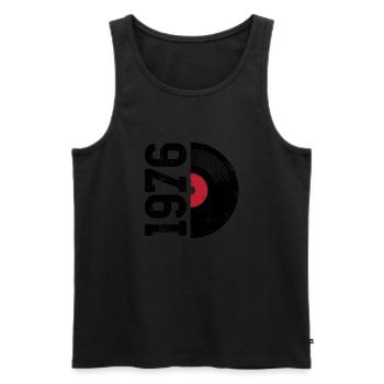 Vintage 1976 - Männer Premium Bio Tank Top - Schwarz - Vorne - Michal (187cm)