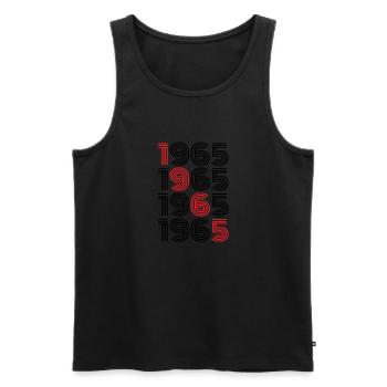 Vintage 1965 - Männer Premium Bio Tank Top - Schwarz - Vorne - Michal (187cm)