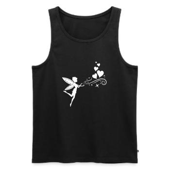 Coeurs d’elfes de fée - Débardeur bio Premium Homme - noir - Devant - Michal (187cm)